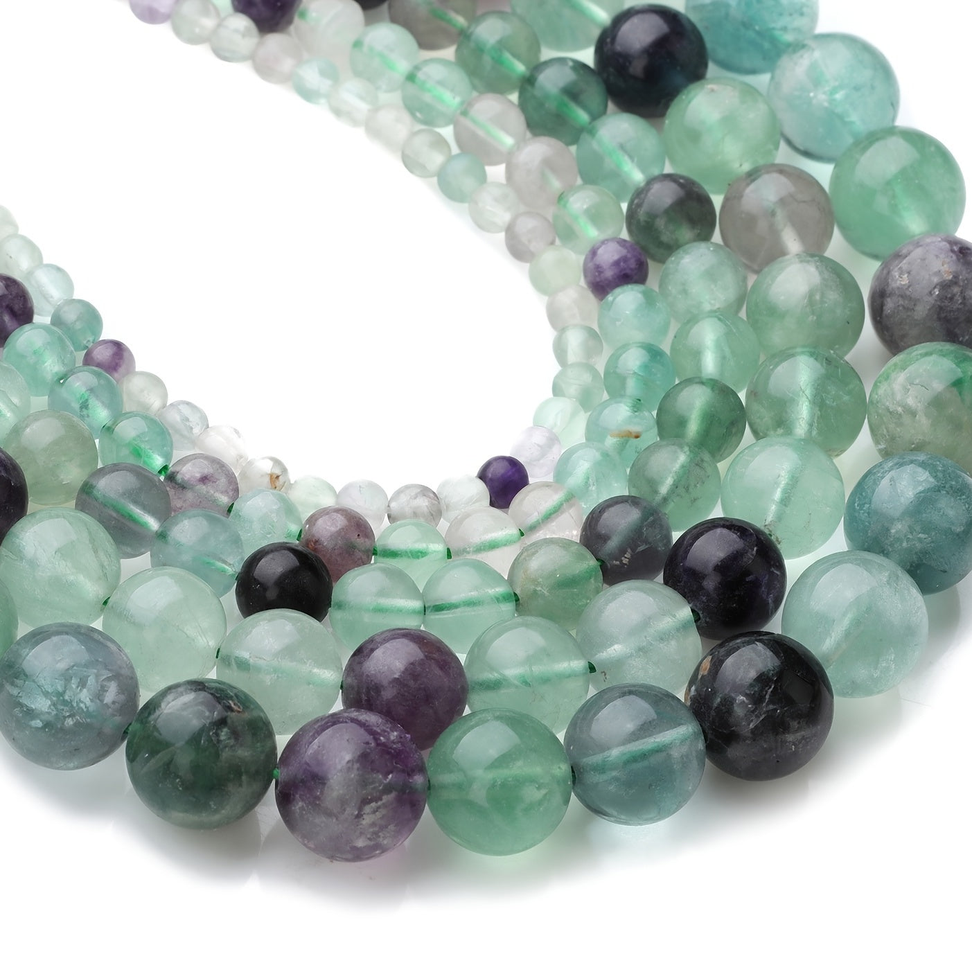 Natural Rainbow Fluorite Gemstones Loose Beads for Jewelry Making