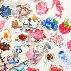Cartoon Watercolor Theme Stickers Colorful Sealing Stickers