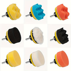 22pcs Car Polishing Waxing Sponge Set 3" Wool Wheel