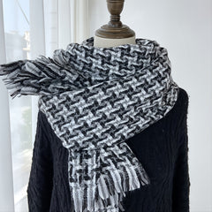 Women Fall Winter Scarf Classic Warm Soft Shawl Scarf Hand Knit