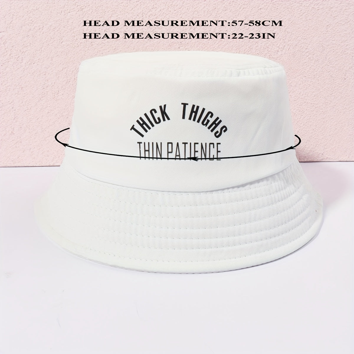 Thick Thighs Print Bucket Hat Unisex Beach Travel Sun Hat