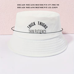 Thick Thighs Print Bucket Hat Unisex Beach Travel Sun Hat