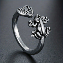 Men's Vintage Flower Snake Hug Ring Punk Metal Boho Party Jewelry