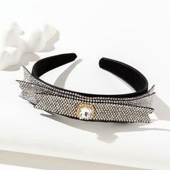 Sparkly Crystal Headband Silvery Thin Hair Band