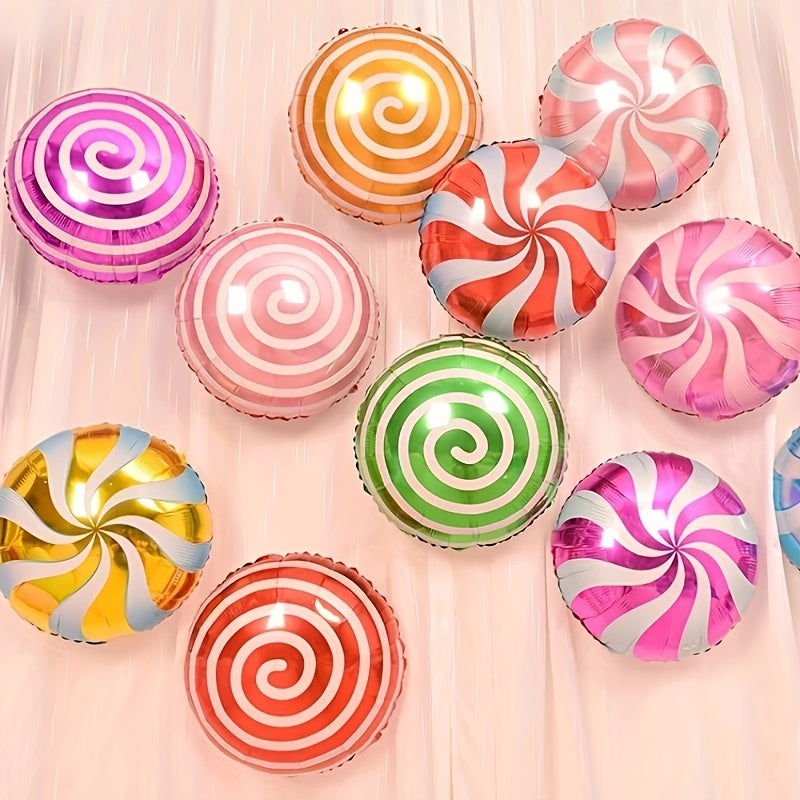 10pcs Lollipop Aluminum Foil Balloons Birthday Party Decoration