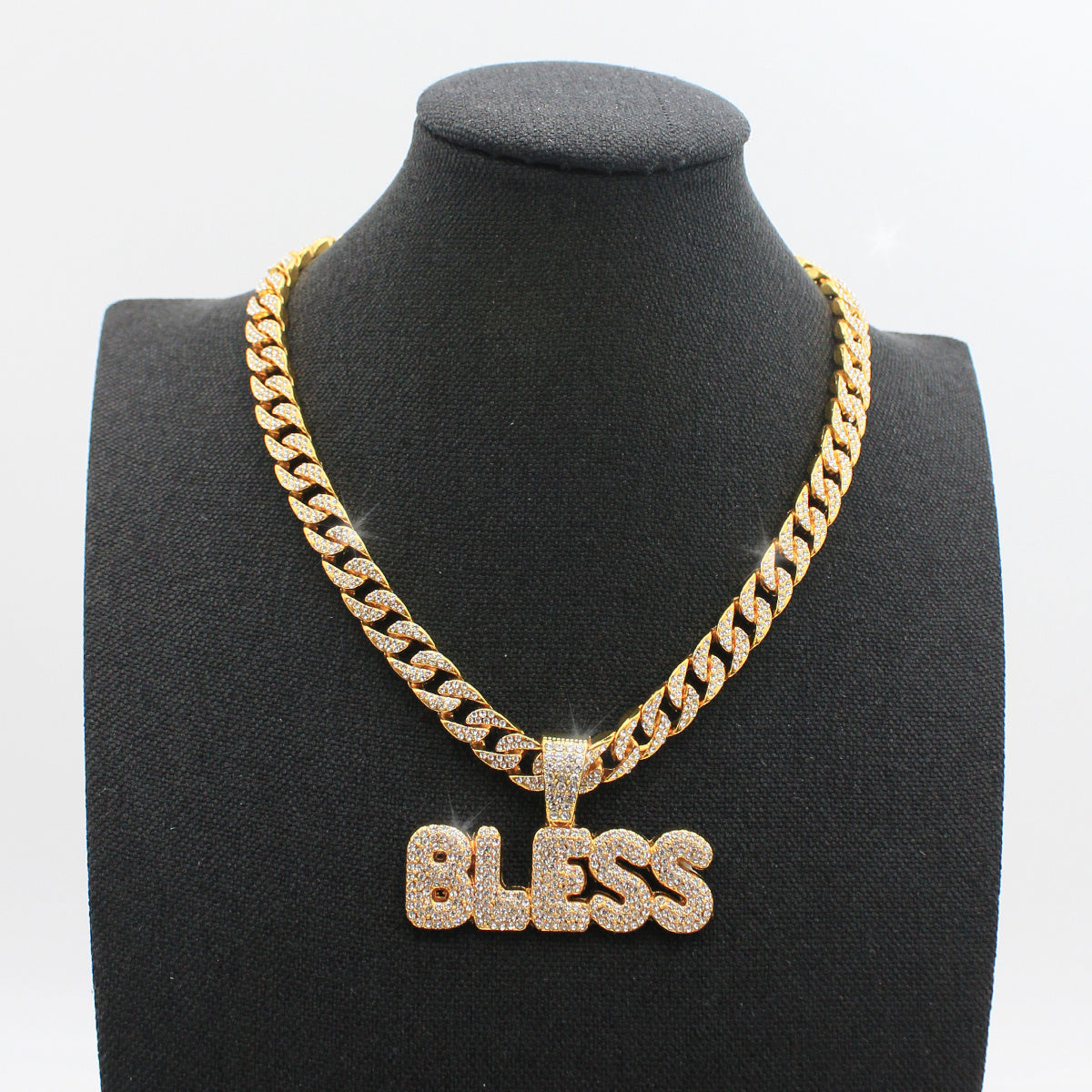 Bless Pendant Women's Hip Hop Cuban Chain Fine Jewelry