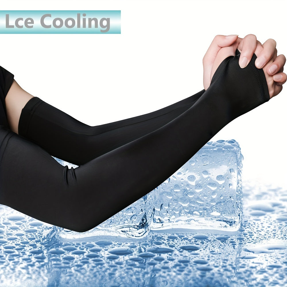 3 Pairs Ice Silk Sleeves Sunproof UV Protection Thin Sleeves
