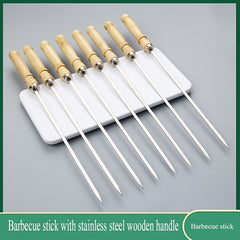 10pcs BBQ Skewers With Wooden Handles