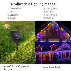 Solar Ice Pillar String Light 4M 96LED