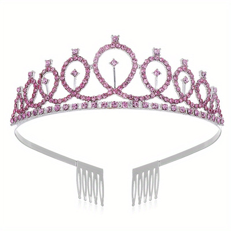 Rhinestone Headband Crown Tiara Hair Accessories for Women