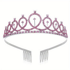 Rhinestone Headband Crown Tiara Hair Accessories for Women