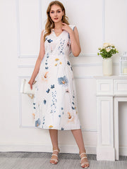  Floral Tank Dress & Cardigan Set