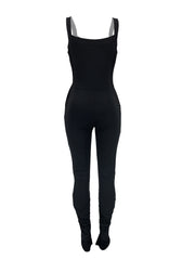 Casual Sleeveless Drawstring Jumpsuit Women's Clothing
