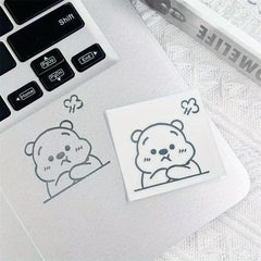 Cute Bear Luggage Sticker - Single Use Decal for Devices & Suitcases
