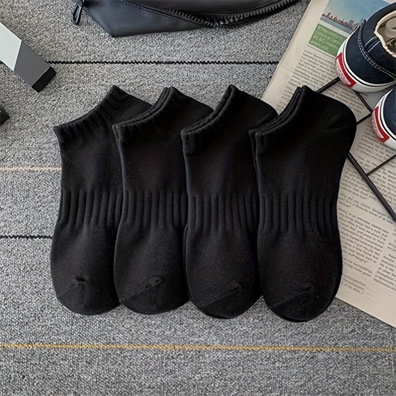 4 Pairs Comfy Solid Socks for Women