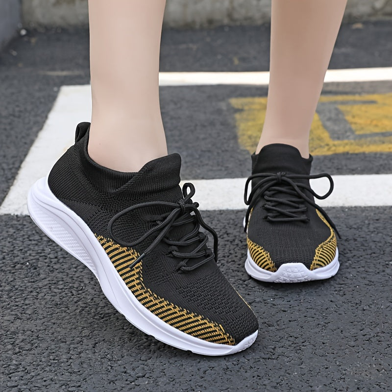 Thick Bottom Running Shoes Breathable Mesh Casual Sneakers