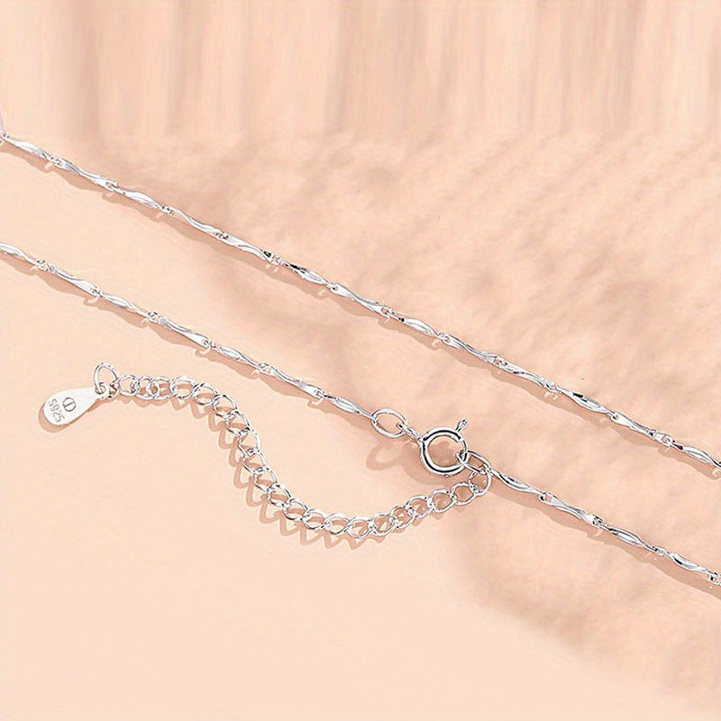 925 Sterling Silver Necklace Women's Clavicle Chain Variety Of Chain Types