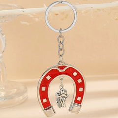 Horseshoe Key Ring Western Cowboy Key Pendant