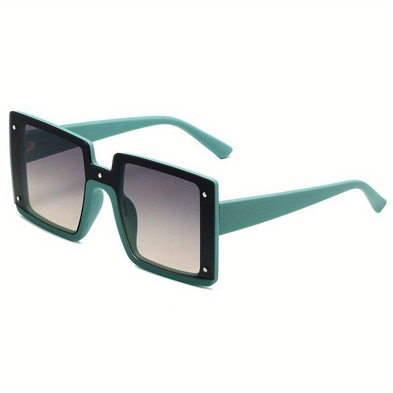 Ombre Square Sunglasses Thick Frame Glasses