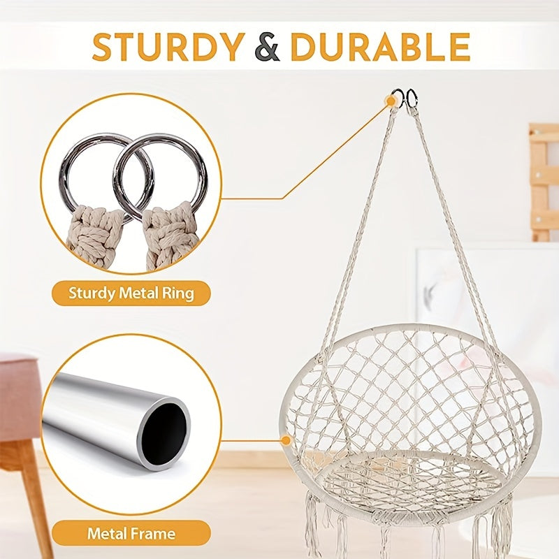 Boho Hammock Swing Chair Tassel Hanging Swing Chair
