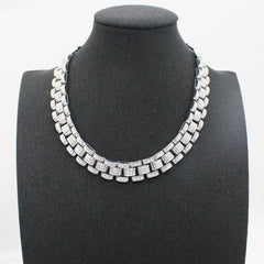Hip Hop Cuban Link Chain Bracelet Men Necklace Jewelry