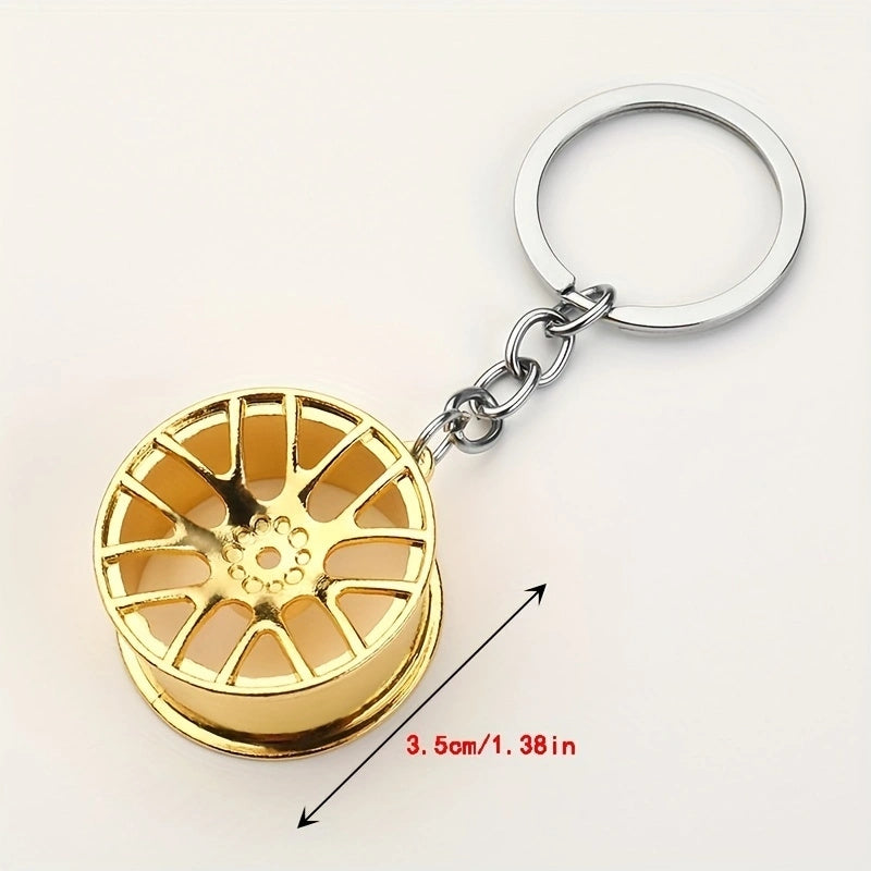 Men's Car Wheel Hub Keychain Pendant