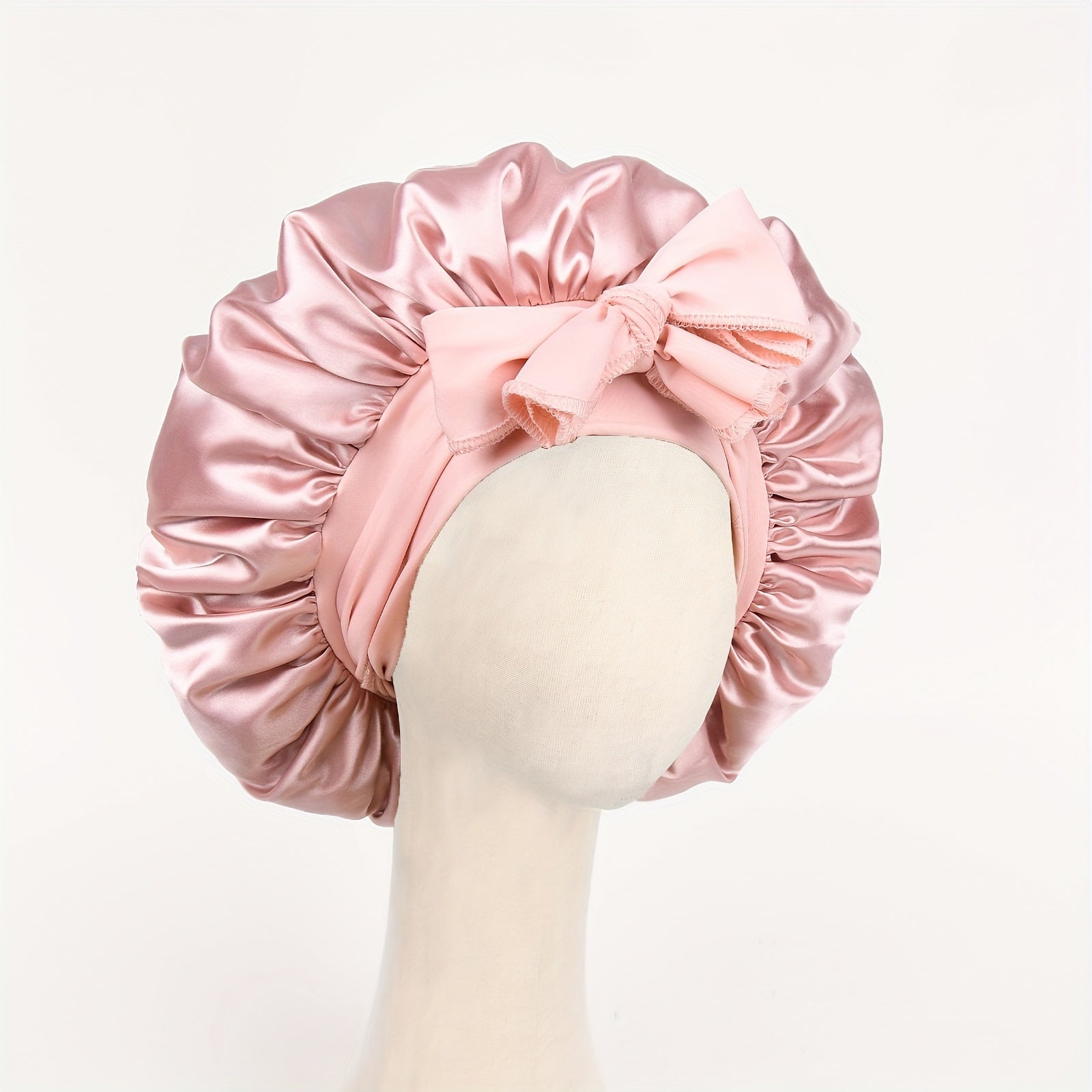 Adjustable Satin Silk Bonnet For Sleeping Hair with Tie Band