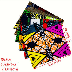 6pcs Fabric Fat Quarters Print Fabric for Sewing Face Covering