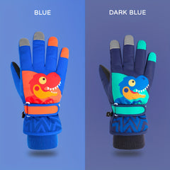 Winter Skiing Gloves For Boys And Girls Windproof Warm Keeping Thick Gloves