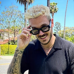 Men's Small Frame Sunglasses UV Resistant Eye Protection Hip hop Punk Style