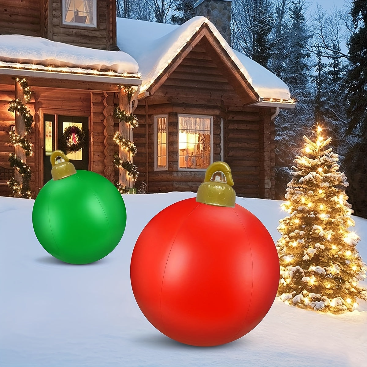 60 96 Cm Giant Inflatable Christmas Ball Decorations Outdoor