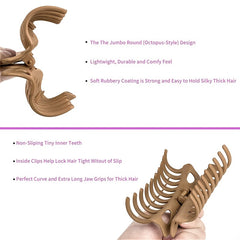 Matte Oversize Hair Claw Clips Non Slip Hair Jaw Clip For Thick Hair