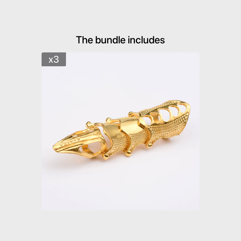 Y2K Punk Style Full Finger Claw Ring for Halloween Cosplay