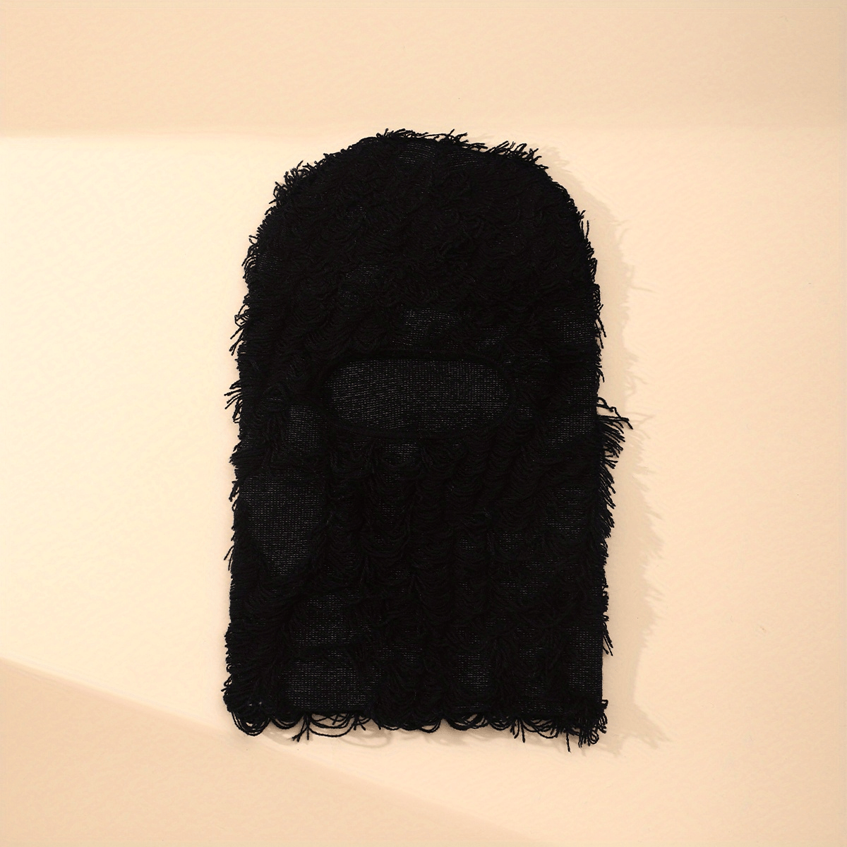 Men's Distressed Knitted Headgear Jungle Camo Ski Face Mask