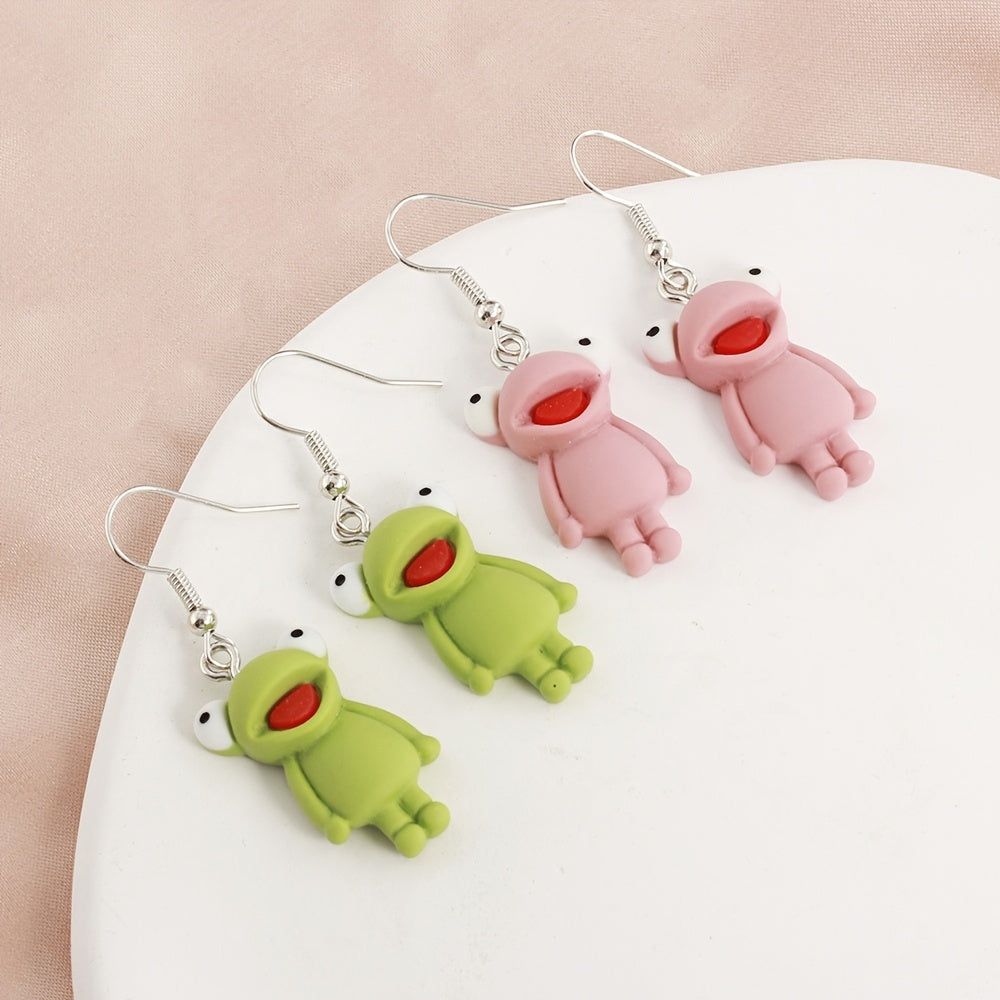 Cute Frog Drop Earrings