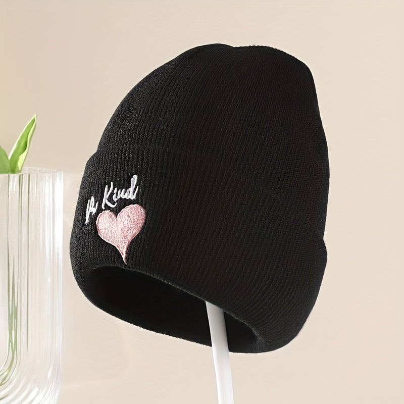 Love Embroidery Beanie Hat Thin Street Hip Hop Knitted Hat