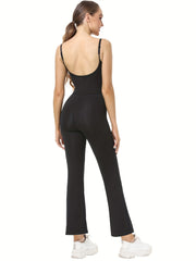 Spaghetti Straps Sports Jumpsuit Women's Activewear