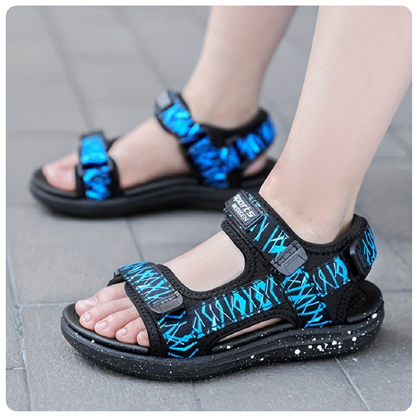 Boys' Water Shoes Double Strap Sandals Quick Dry Non Slip