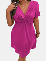  Ribbed Sweetheart Neck Stretch Dress