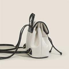 Colorblock Stylish Backpack Drawstring Rucksack Women's Travel Bag