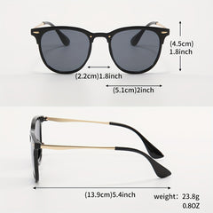 Square Frame Sunglasses Rivet Decor Glasses UV400