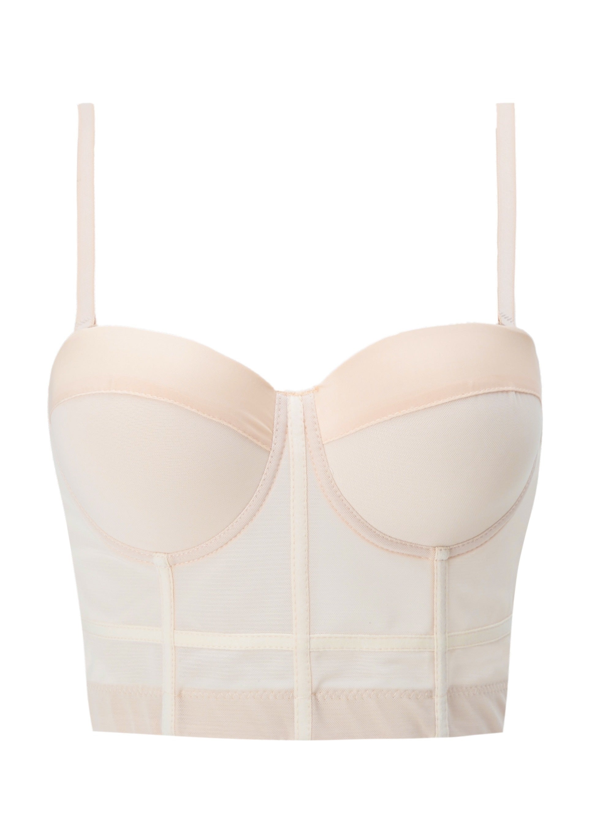 Contrast Mesh Cami Corset Body Shaper Women's Lingerie