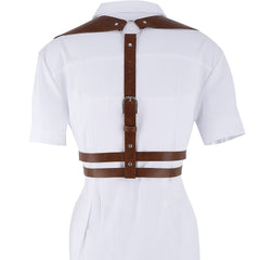 Women's PU Leather Harness Belt Punk Body Chain Waist Belt Halter