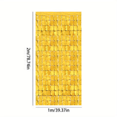 2pcs Square Bright Rain Silk Curtains Home Room Decoration