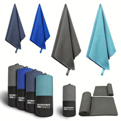 2pcs Quick Drying Microfiber Beach Towel with Mesh Bag