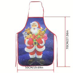 Halloween Christmas Printed Apron Adjustable & Stain Resistant Halter Apron