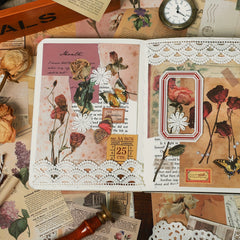 30PCS Dream Memories Series Material Pack Retro Artistic Material Paper
