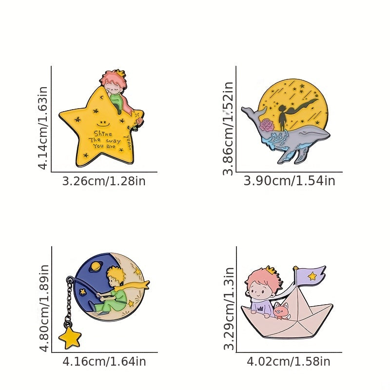 10pcs Creative Cartoon Animal Brooches for Men Clothes Bag Accessories Gift