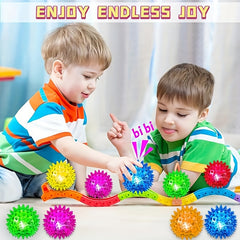 LED Flashing Spiky Sensory Stress Ball - Glow in the Dark - School Rewards