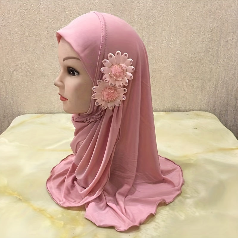 Toddler Girls Lightweight Pretty Bandana Arab Eid Hat For Outdoor